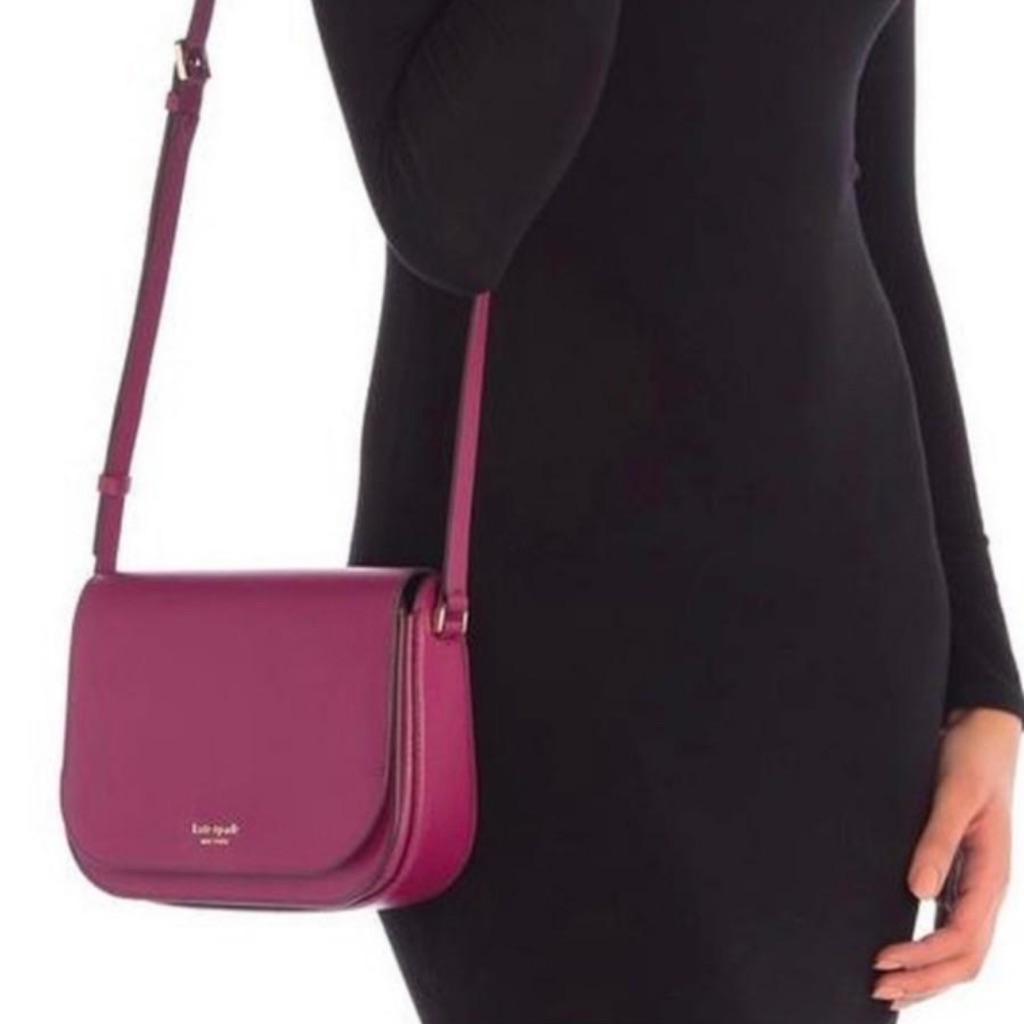 Kate Spade Nadine Medium Flap Shoulder Bag Rhubarb Tart